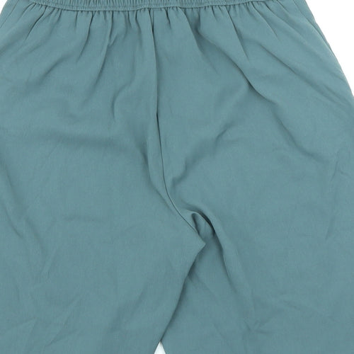 Marks and Spencer Womens Green Polyester Paperbag Shorts Size 6 L9 in Regular Zip