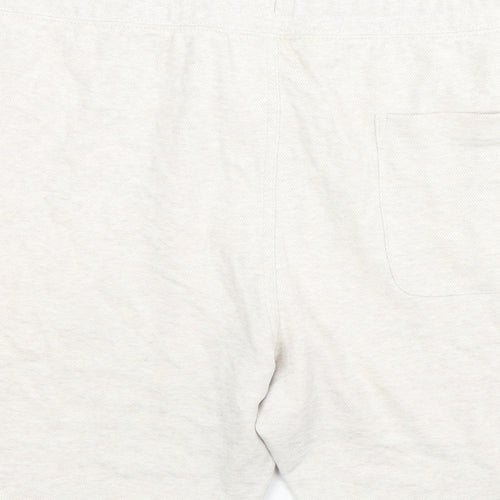 Autograph Mens Beige Cotton Sweat Shorts Size 2XL L8 in Regular Drawstring