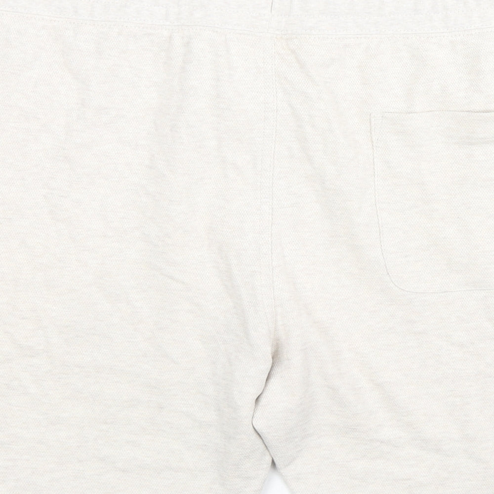 Autograph Mens Beige Cotton Sweat Shorts Size 2XL L8 in Regular Drawstring