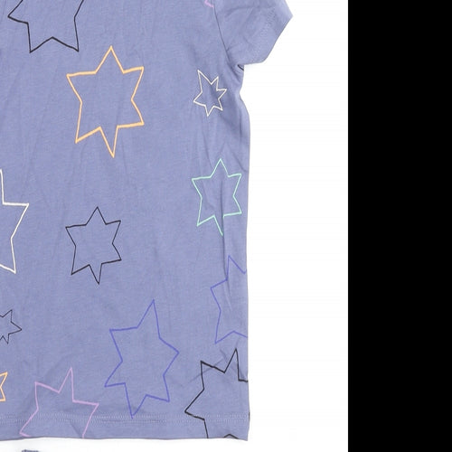 Marks and Spencer Boys Blue Cotton Shorts Outfit/Set Size 18-24 Months Pullover - Stars