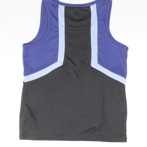 Marks and Spencer Boys Multicoloured Colourblock Polyester Basic Tank Size 7-8 Years Round Neck Pullover - N.Y.C