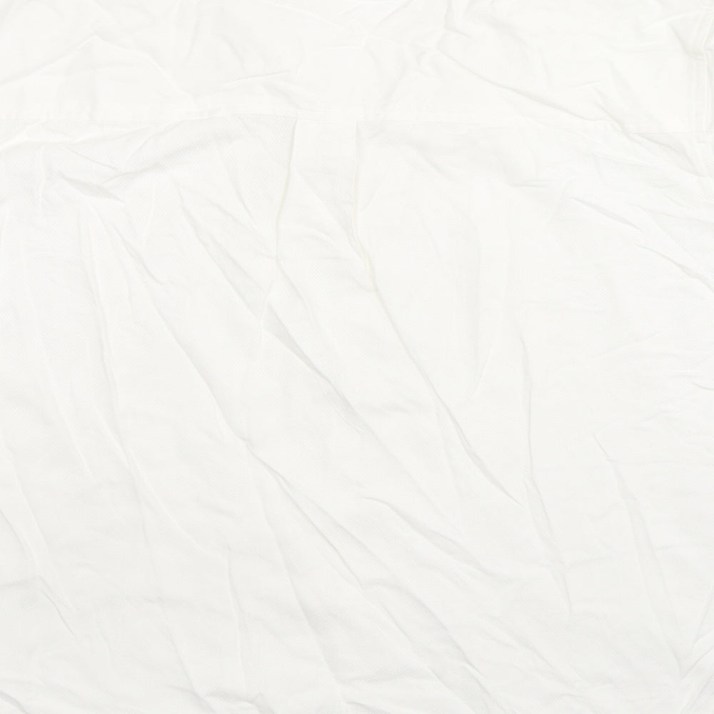 Marks and Spencer Womens White Viscose Jersey Blouse Size 18 Collared