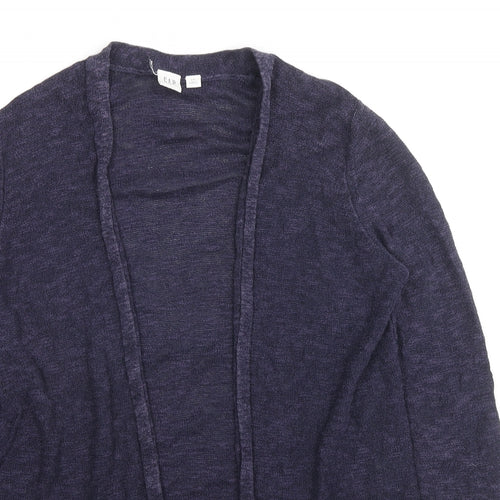 Gap Womens Blue V-Neck Cotton Cardigan Jumper Size S