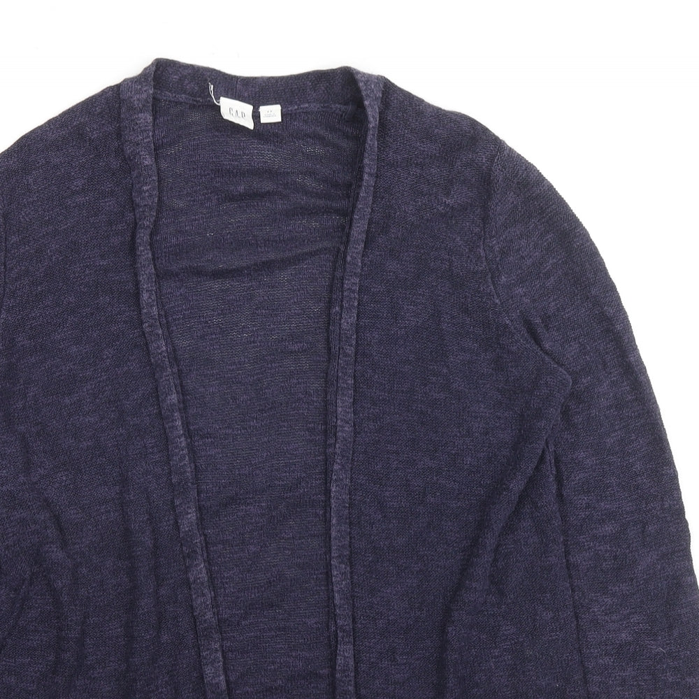 Gap Womens Blue V-Neck Cotton Cardigan Jumper Size S