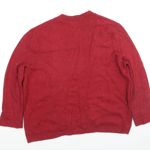 White Stuff Womens Red V-Neck Nylon Cardigan Jumper Size 10