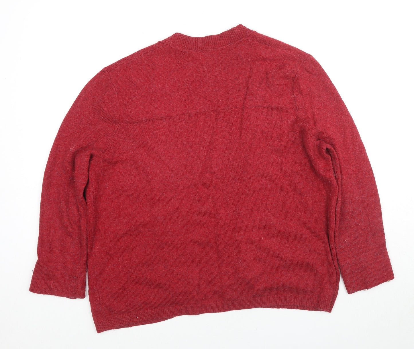 White Stuff Womens Red V-Neck Nylon Cardigan Jumper Size 10