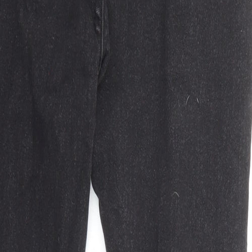 Boohoo Womens Black Cotton Skinny Jeans Size 10 L24 in Regular Zip - Pockets