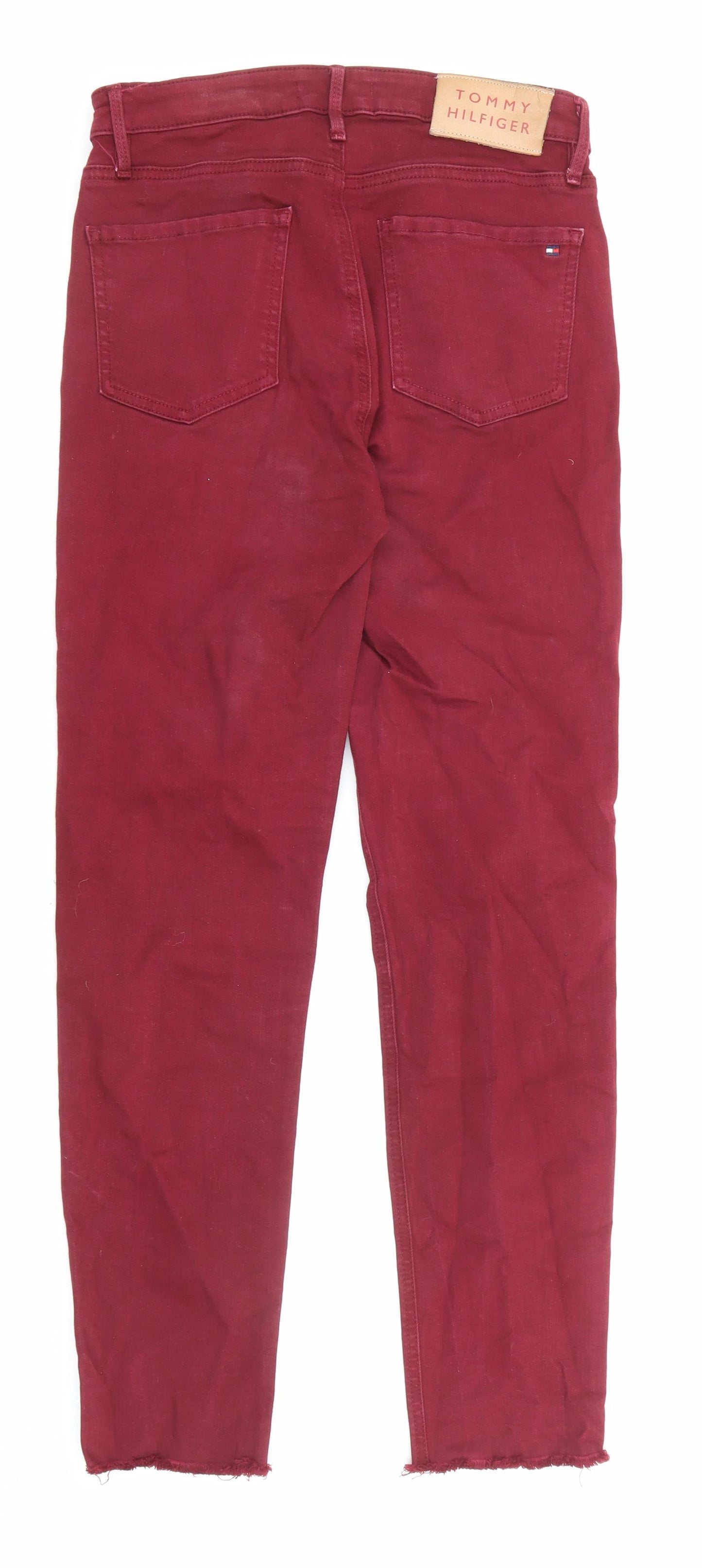 Tommy Hilfiger Womens Red Cotton Skinny Jeans Size 28 in L27 in Slim Zip - Pockets
