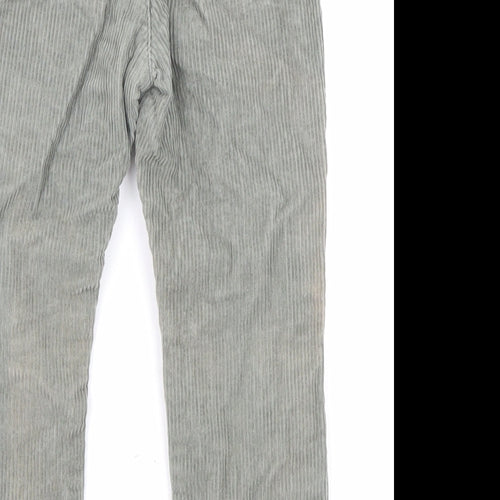 TU Boys Green Cotton Chino Trousers Size 2-3 Years Regular Drawstring - Waist 16 inches, Inside leg 15 inches