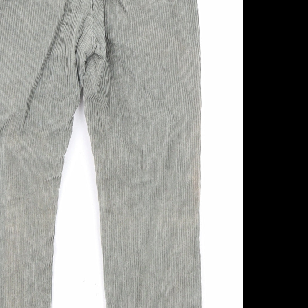 TU Boys Green Cotton Chino Trousers Size 2-3 Years Regular Drawstring - Waist 16 inches, Inside leg 15 inches