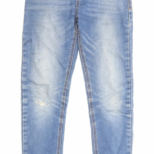 NEXT Boys Blue Copper Straight Jeans Size 9 Months L23 in Regular Drawstring