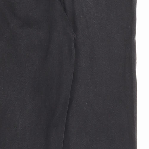 Denim & Co. Womens Black Cotton Skinny Jeans Size 12 L26 in Regular Zip - Embellishment detail