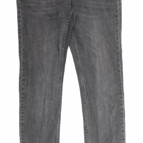 Topman Mens Black Cotton Skinny Jeans Size 32 in L32 in Regular Zip - Pockets