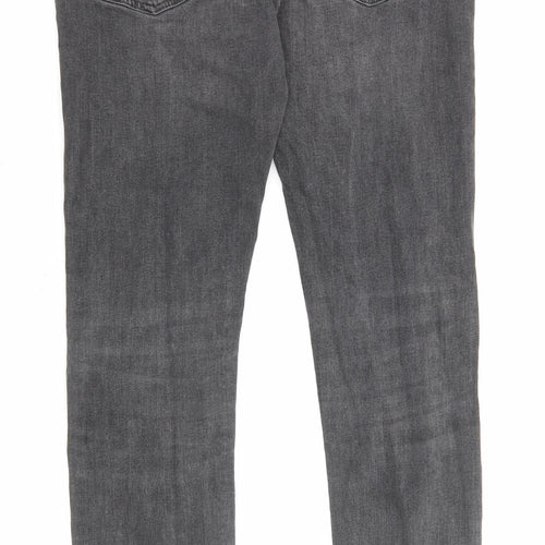 Topman Mens Black Cotton Skinny Jeans Size 32 in L32 in Regular Zip - Pockets