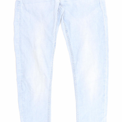 H&M Womens Black Cotton Skinny Jeans Size 8 L28 in Regular Zip - Pockets