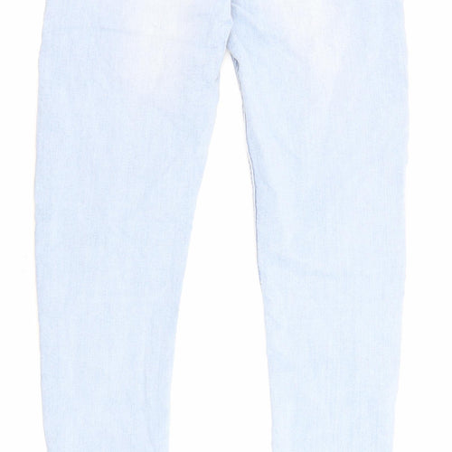 H&M Womens Black Cotton Skinny Jeans Size 8 L28 in Regular Zip - Pockets