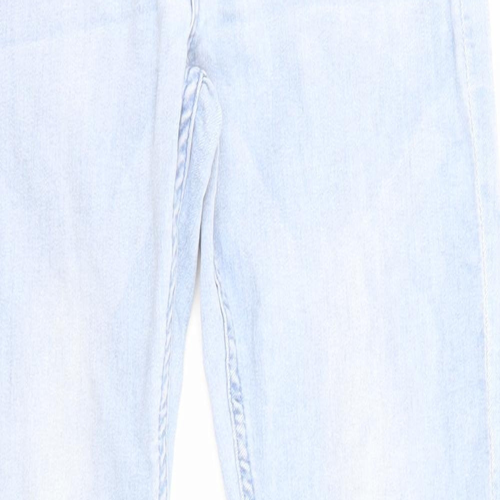H&M Womens Black Cotton Skinny Jeans Size 8 L28 in Regular Zip - Pockets