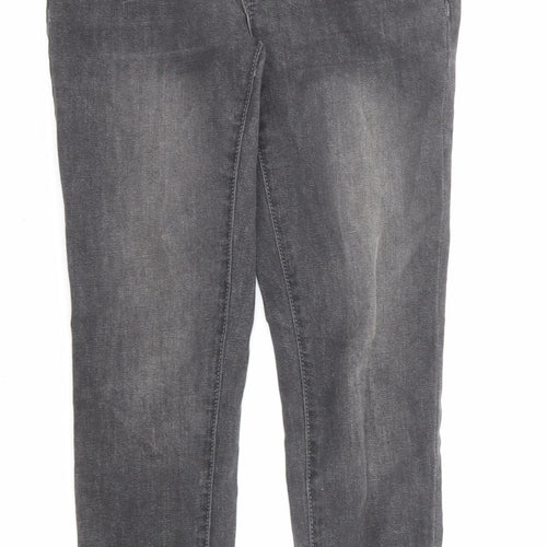 Rockstar Girls Black Cotton Skinny Jeans Size 9 Years L22 in Regular Zip - Pockets