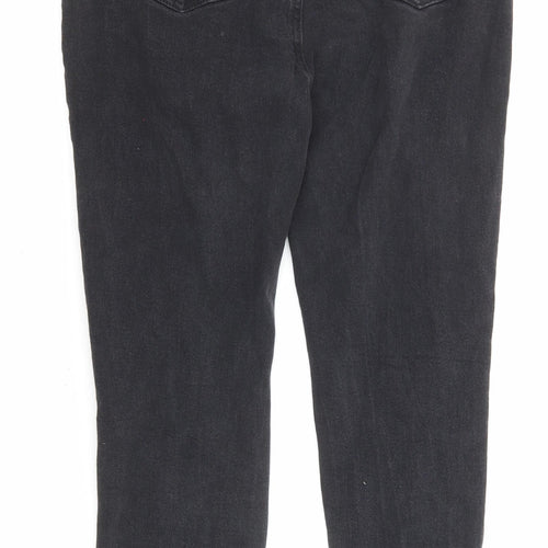 Sheilay Womens Black Cotton Skinny Jeans Size L L24 in Regular Zip - Pockets