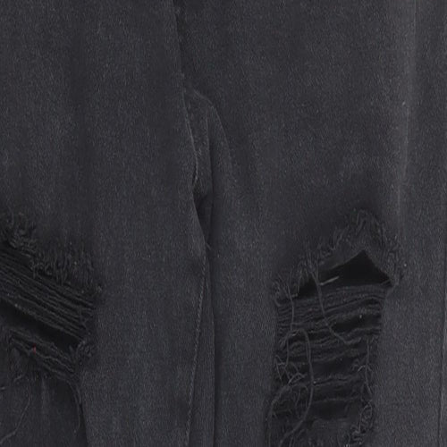 Sheilay Womens Black Cotton Skinny Jeans Size L L24 in Regular Zip - Pockets