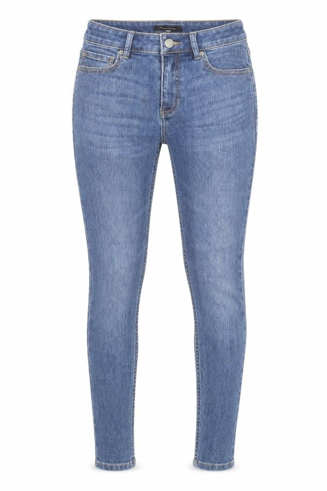 Marks and Spencer Womens Blue Cotton Skinny Jeans Size 26 in L26 in Regular Zip - Pockets