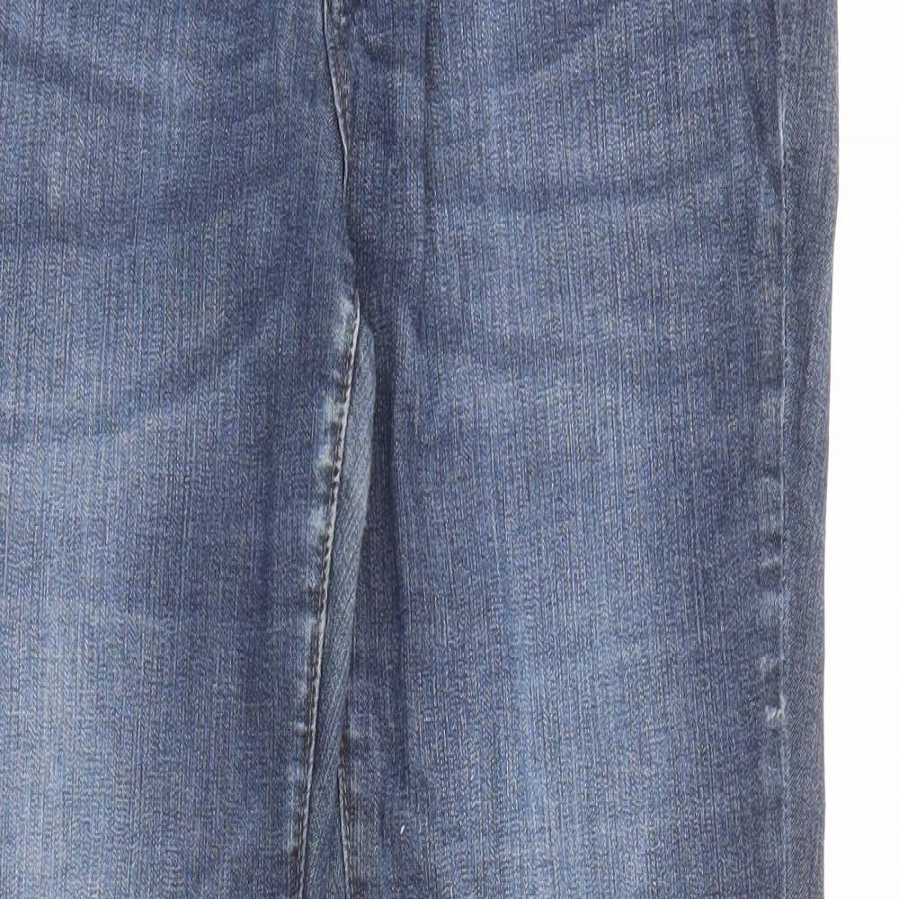 Gap Womens Blue Cotton Flared Jeans Size 10 L29 in Regular Zip - Pockets