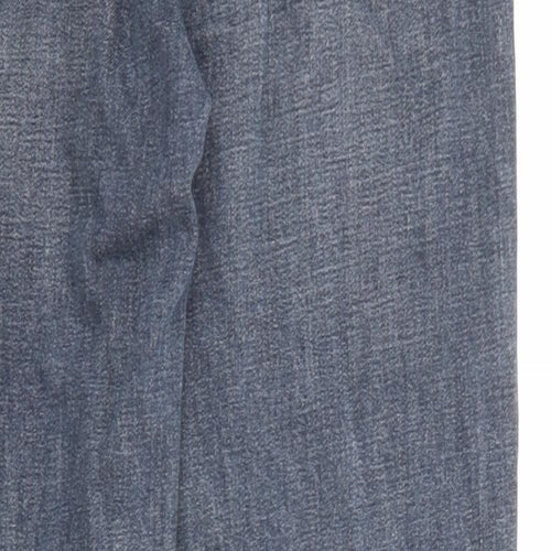 Topshop Womens Blue Cotton Mom Jeans Size 26 in L32 in Regular Zip - Pockets