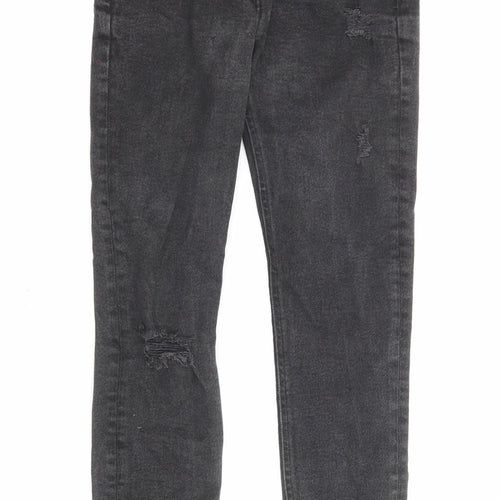 Denim & Co. Womens Black Cotton Skinny Jeans Size 6 L25 in Regular Zip - Pockets, Waist 20 inches