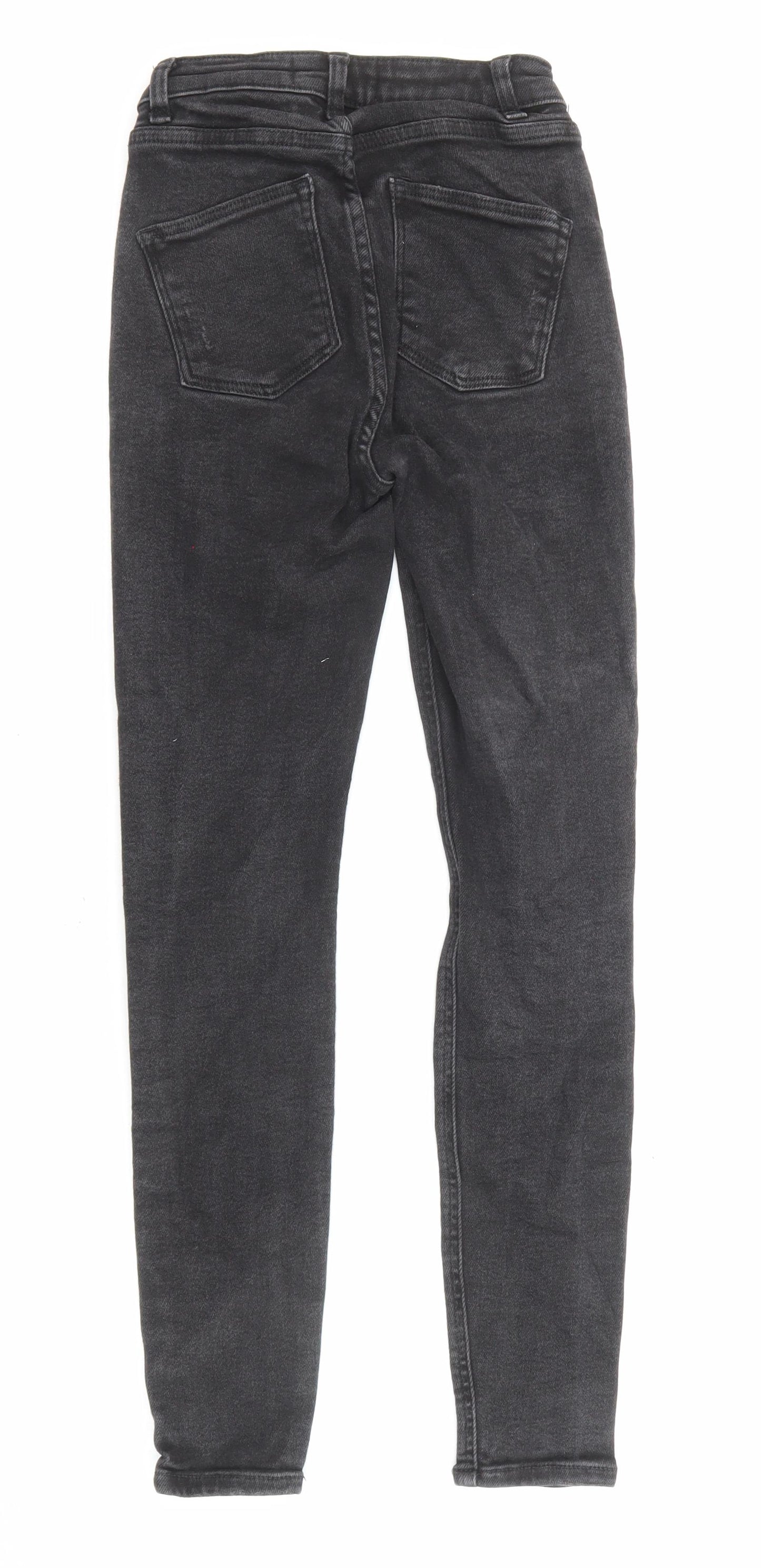 Denim & Co. Womens Black Cotton Skinny Jeans Size 6 L25 in Regular Zip - Pockets, Waist 20 inches
