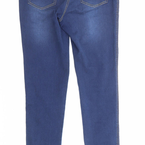 Nutmeg Womens Blue Cotton Jegging Jeans Size 14 L29 in Regular