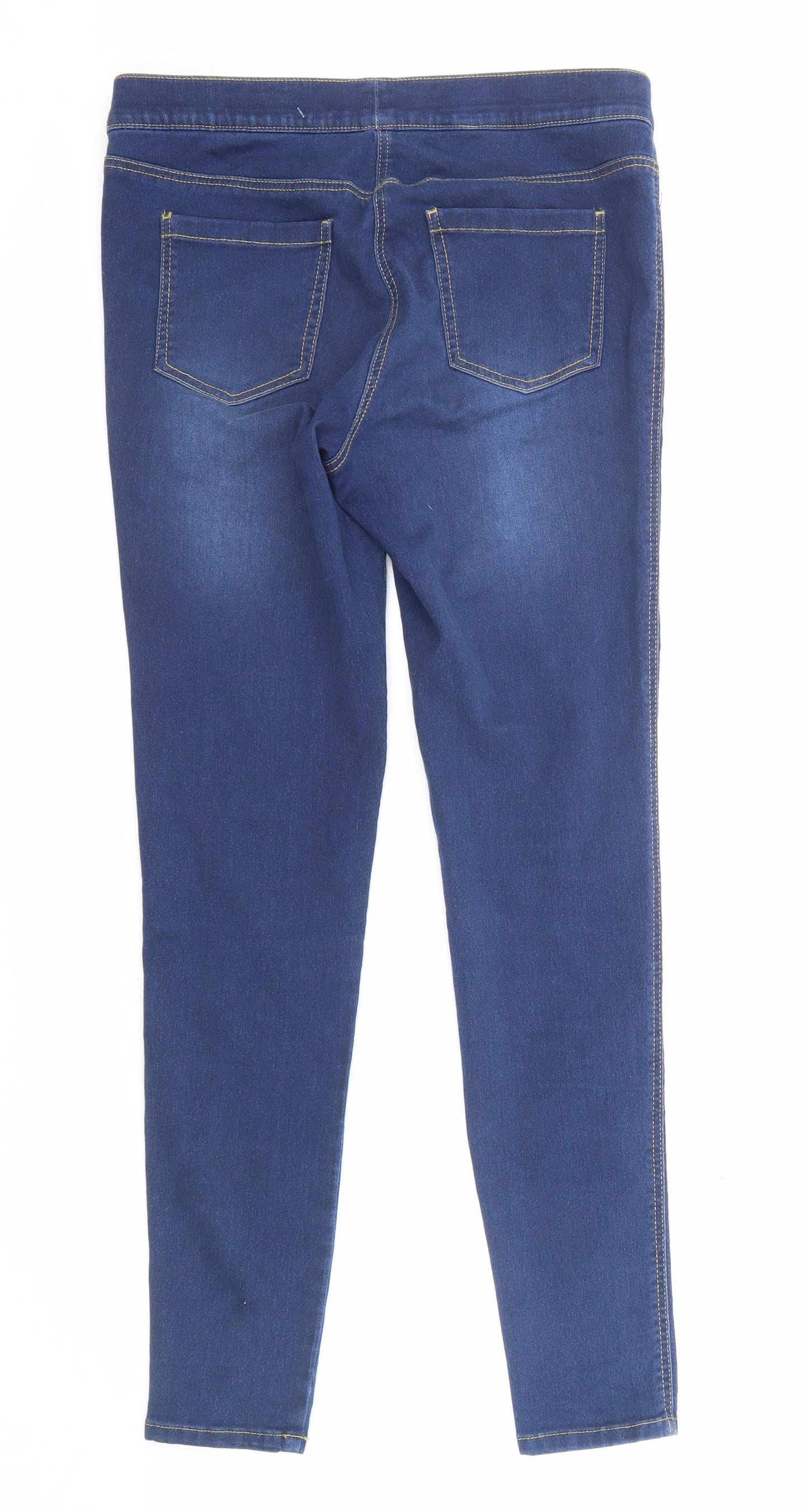 Nutmeg Womens Blue Cotton Jegging Jeans Size 14 L29 in Regular