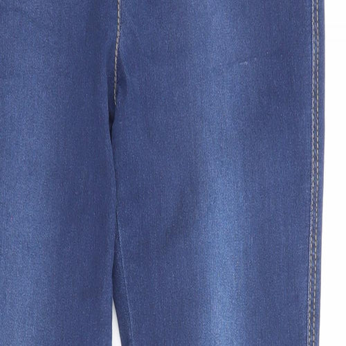 Nutmeg Womens Blue Cotton Jegging Jeans Size 14 L29 in Regular