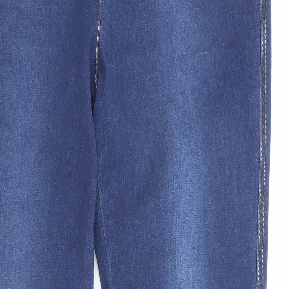 Nutmeg Womens Blue Cotton Jegging Jeans Size 14 L29 in Regular