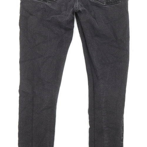 ASOS Mens Black Cotton Skinny Jeans Size 30 in L32 in Regular Zip - Pockets