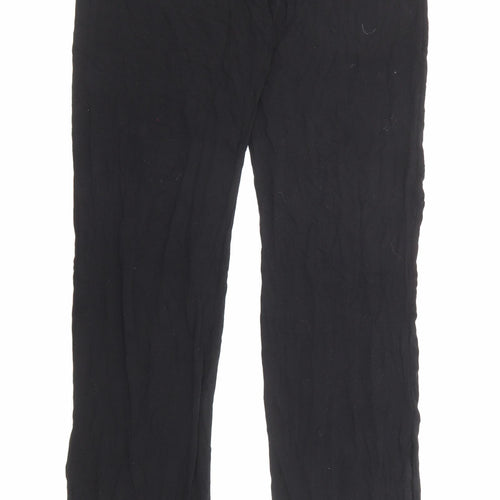 Missguided Womens Black Viscose Trousers Size 10 L32 in Regular