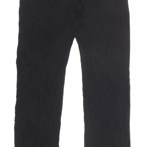 Missguided Womens Black Viscose Trousers Size 10 L32 in Regular