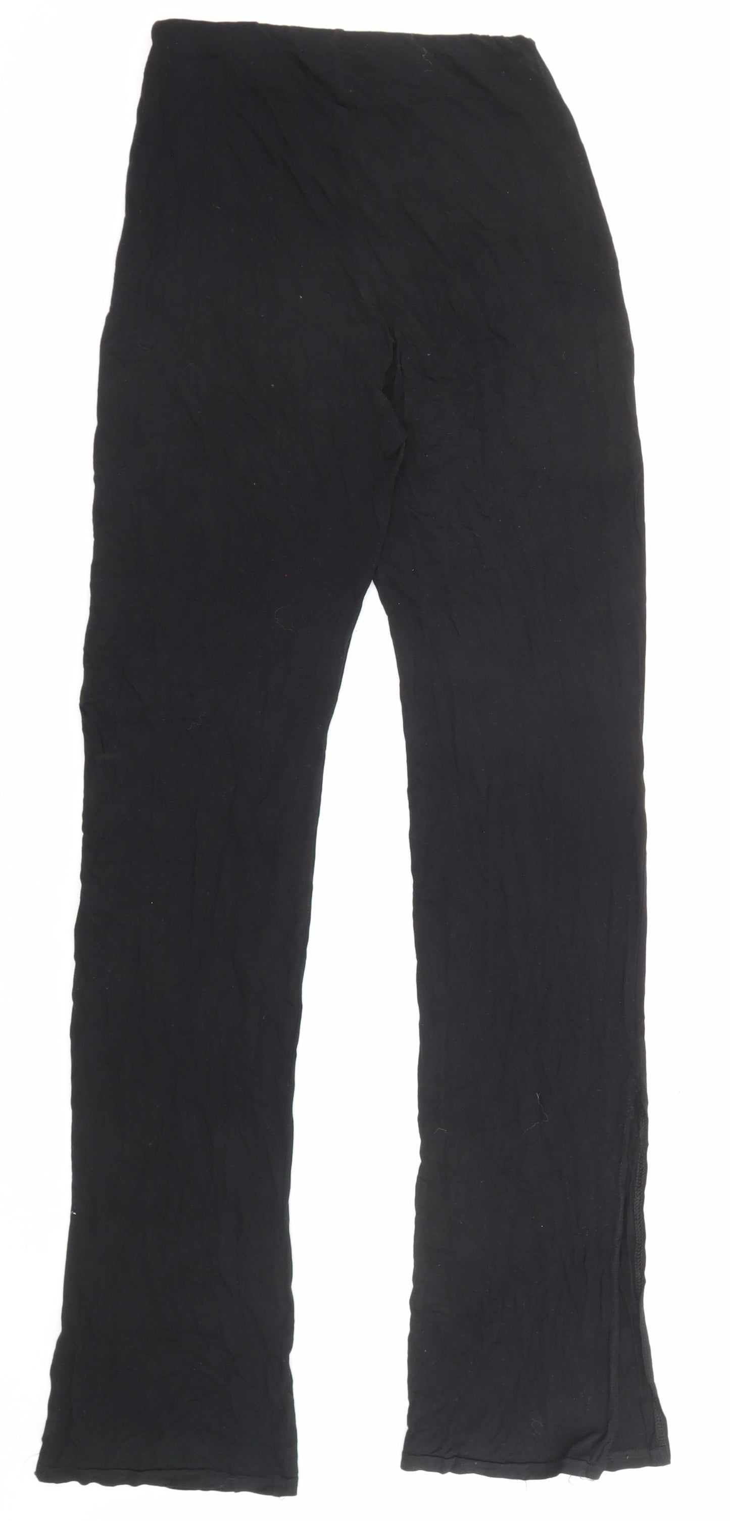 Missguided Womens Black Viscose Trousers Size 10 L32 in Regular