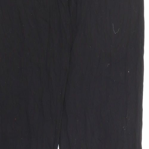 Missguided Womens Black Viscose Trousers Size 10 L32 in Regular