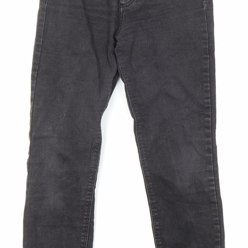 Zara Womens Black Cotton Skinny Jeans Size 8 L26 in Regular Zip - Pockets