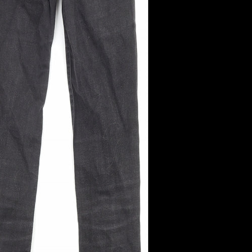Zara Womens Black Cotton Skinny Jeans Size 8 L26 in Regular Zip - Pockets
