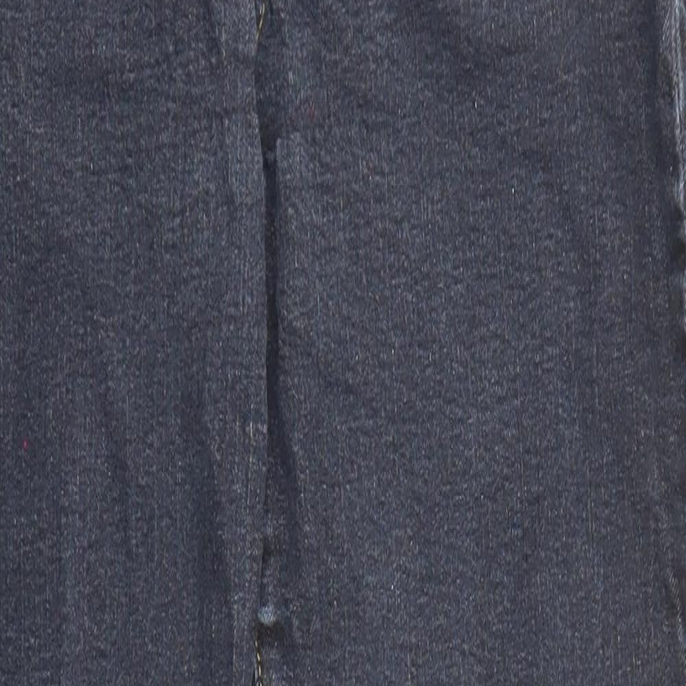 White Stuff Womens Blue Cotton Straight Jeans Size 12 L27 in Regular Zip - Pockets