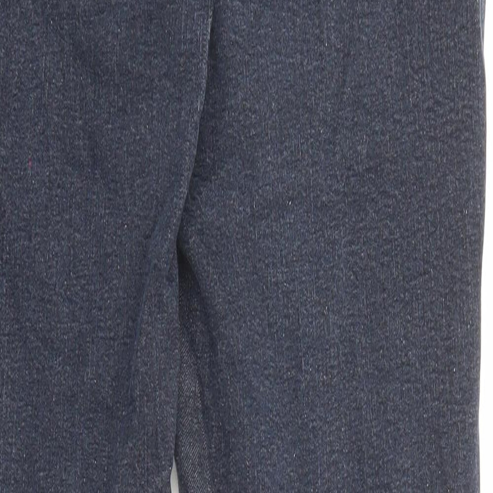 White Stuff Womens Blue Cotton Straight Jeans Size 12 L27 in Regular Zip - Pockets
