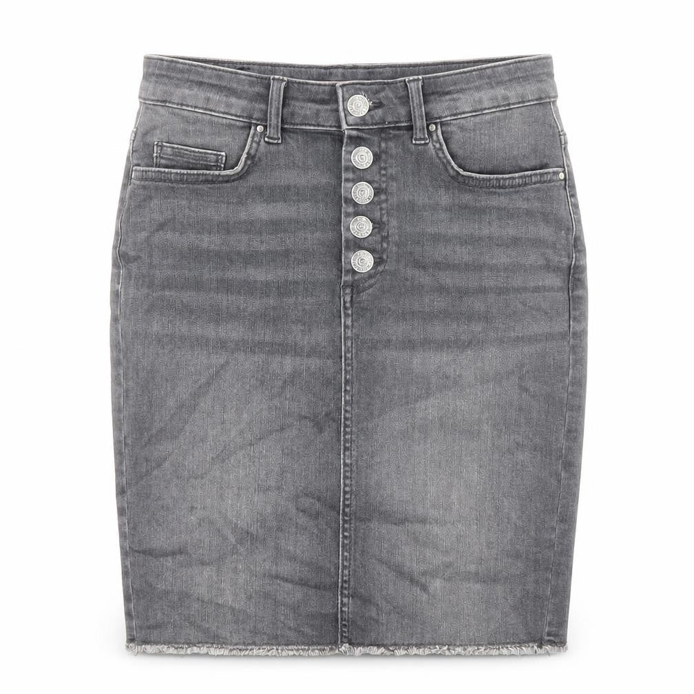 Only Womens Grey Cotton Bandage Skirt Size S Zip - Pockets