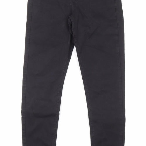 Topshop Womens Black Cotton Skinny Jeans Size 26 in L32 in Regular Zip - Pockets