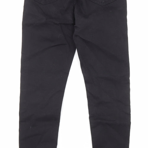 Topshop Womens Black Cotton Skinny Jeans Size 26 in L32 in Regular Zip - Pockets