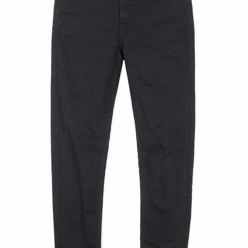 Topshop Womens Black Cotton Skinny Jeans Size 26 in L32 in Regular Zip - Pockets
