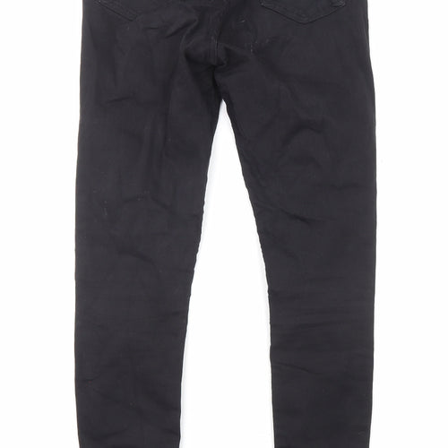 Topshop Womens Black Cotton Skinny Jeans Size 26 in L32 in Regular Zip - Pockets