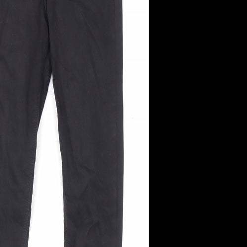 Topshop Womens Black Cotton Skinny Jeans Size 26 in L32 in Regular Zip - Pockets