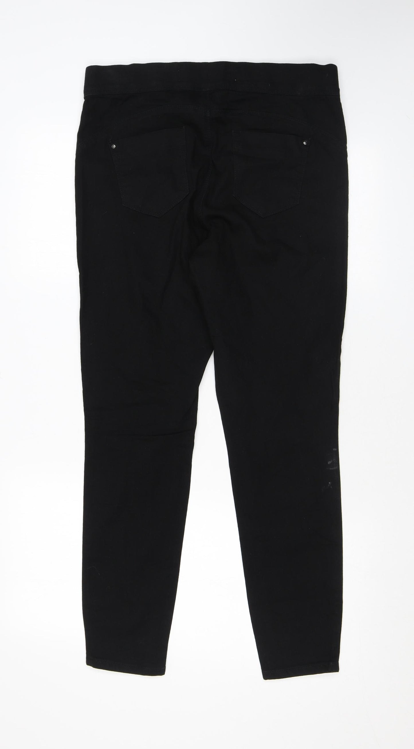 Denim & Co. Womens Black Cotton Jegging Jeans Size 14 L27 in Regular