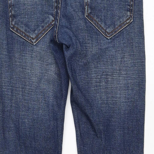 Bershka Womens Blue Cotton Skinny Jeans Size 6 L27 in Regular Zip